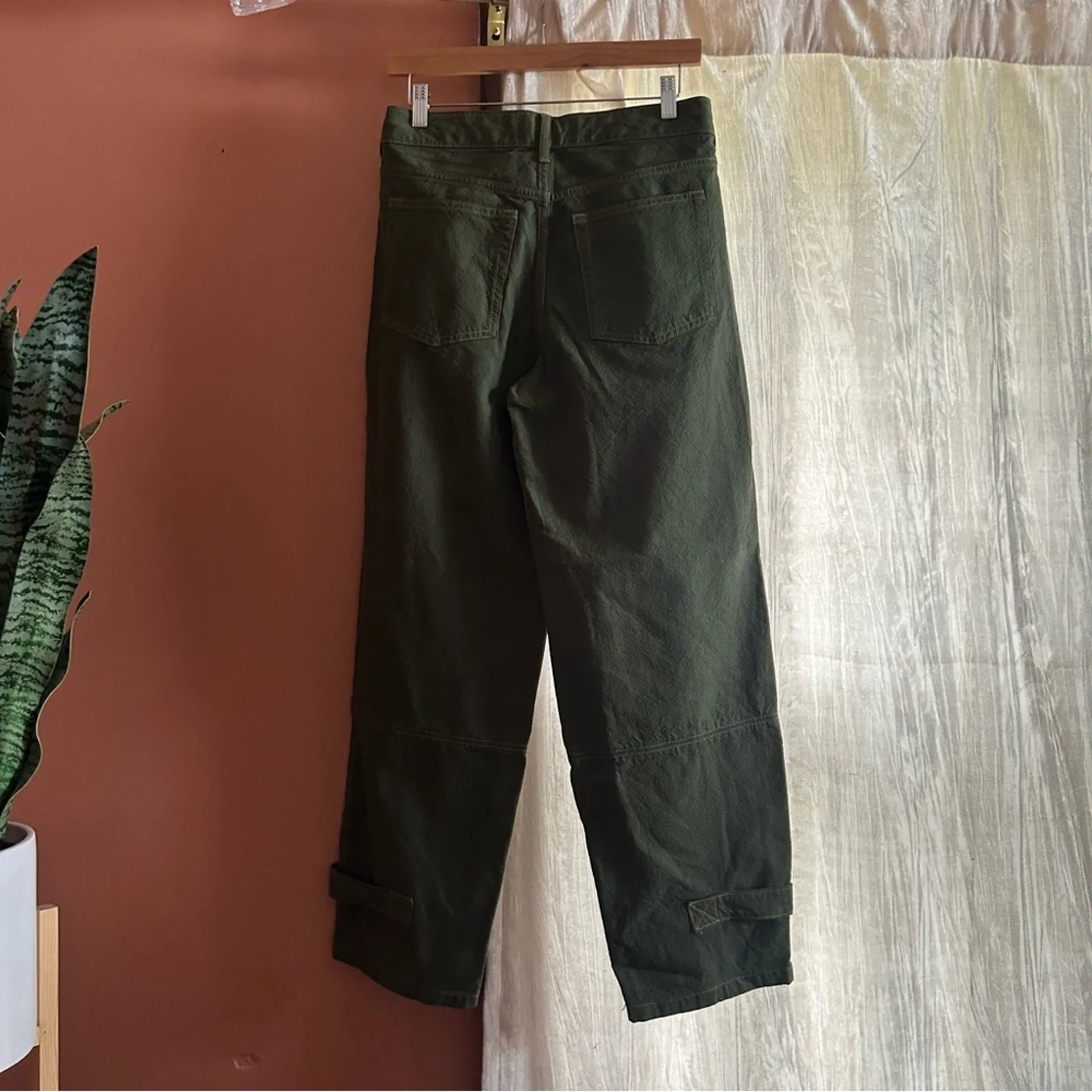 Everlane x Marques'‎ Almeida Canvas Oversized Barrel Pant Utility Green NEW 26R - Image 6