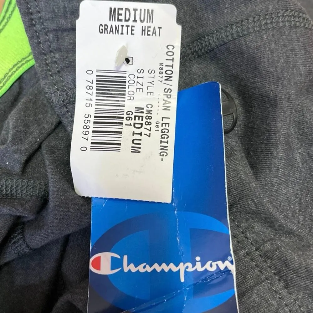 NEW Champion Granite Heat Women's Gray Pull On Athletic Leggings Pants Size M - Image 5