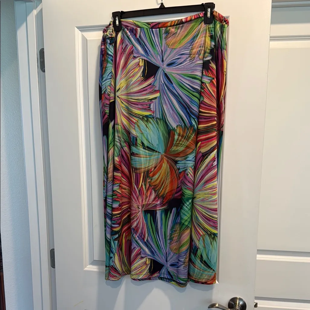 Travel Elements 2X Cowl Neck Maxi Skirt Set Blue - Image 5