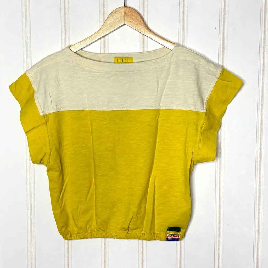 MOTHER THE SWIPER YOKE TEE 201 Yellow Size M - Image 4