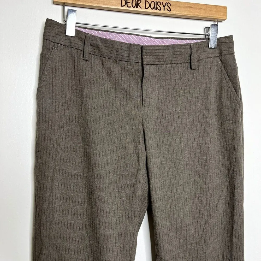 Gap  Wide Leg Striped Brown Dress Pants - Image 2