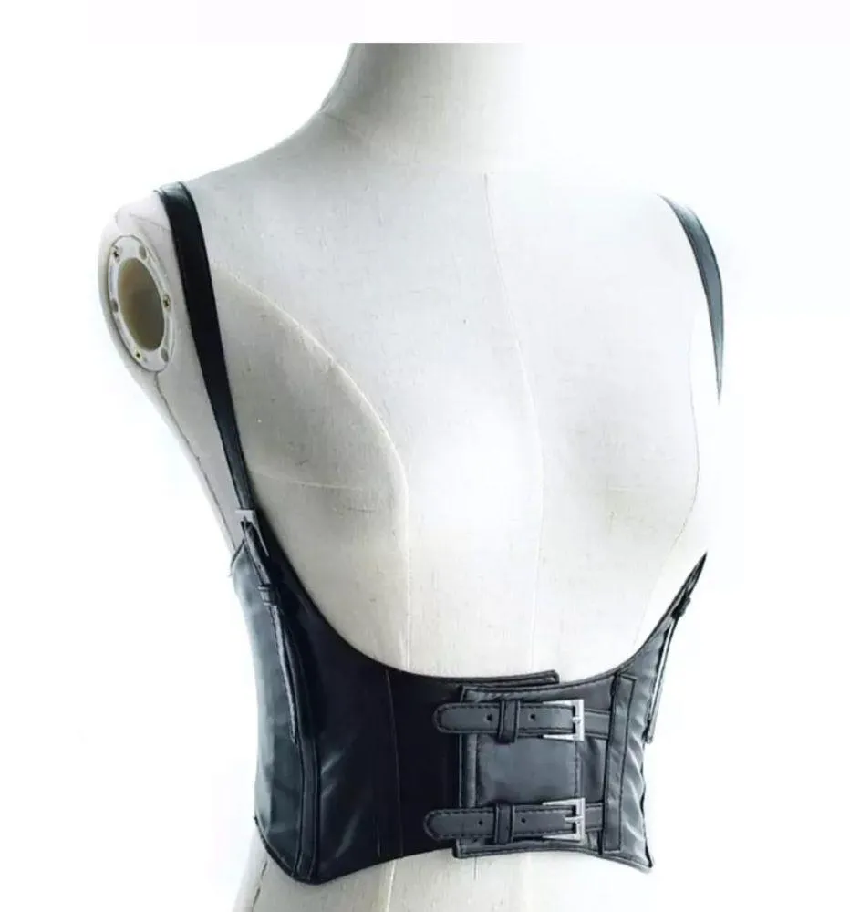 Steampunk Black Brown Corset Belt Vest Harness New - Image 8