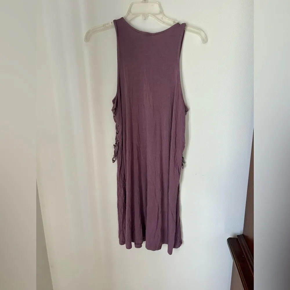 American Eagle purple soft & sexy lace up side dress - Image 10