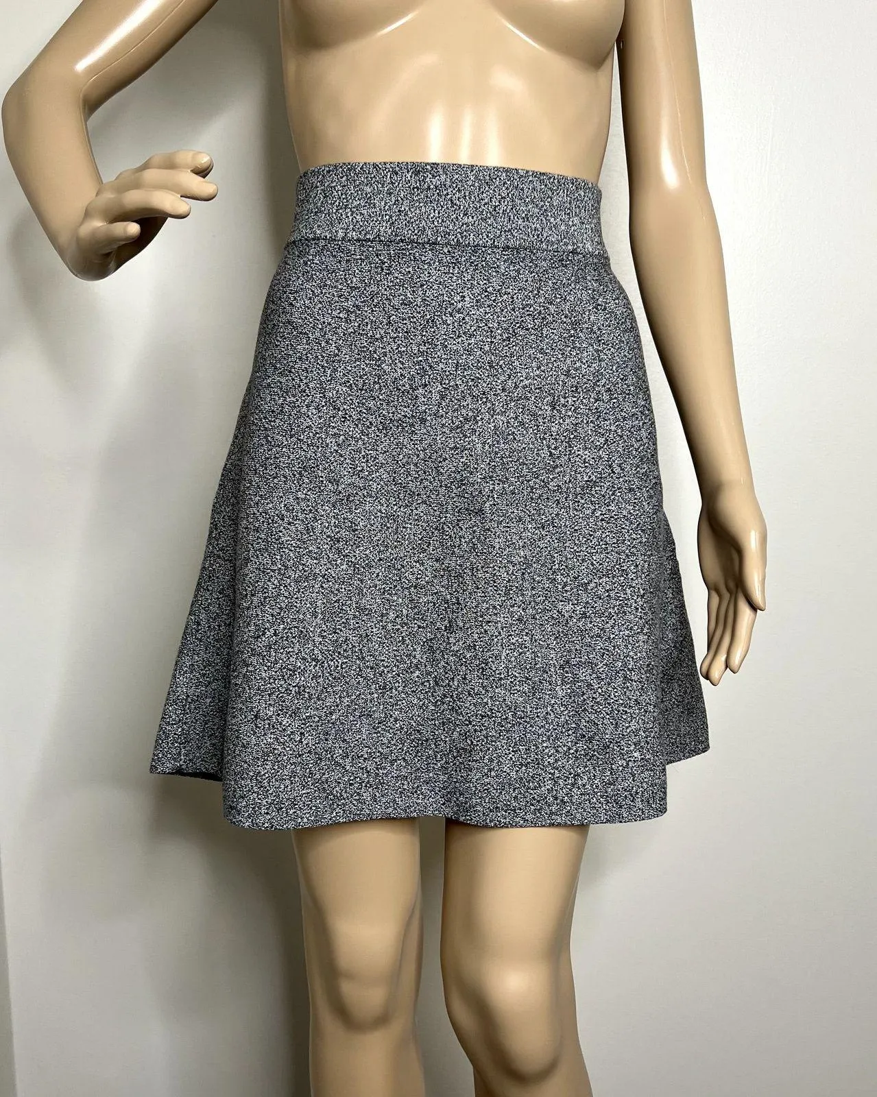 Loft Gray High Waisted Skater Skirt - Image 5