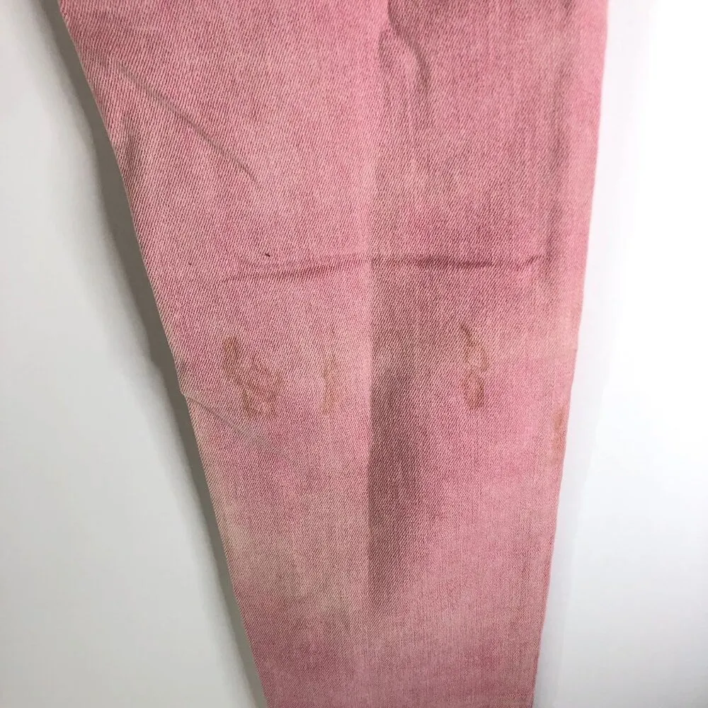 This City Womens Pink Faded Skinny Jeans Goth Punk Rock Size 26 - Image 3