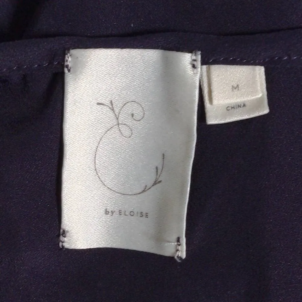 E By Eloise Womens Romper Playsuit Purple Ruffles Sleeveless Anthropologie M Size M - Image 8