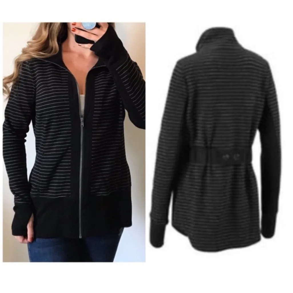 Cabi Athletic Sprint Sporty High Mock Neck Full Zip Track Leisure Jacket 3378, S - Image 3