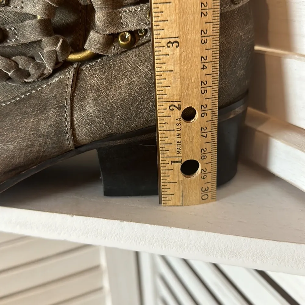 Naughty Monkey Studded Strap Booties Gray - Image 4