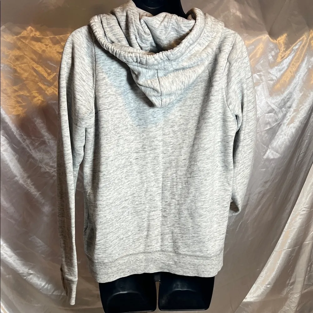 Hollister Light Gray Hoodie with Black Lettering A476 - Image 3