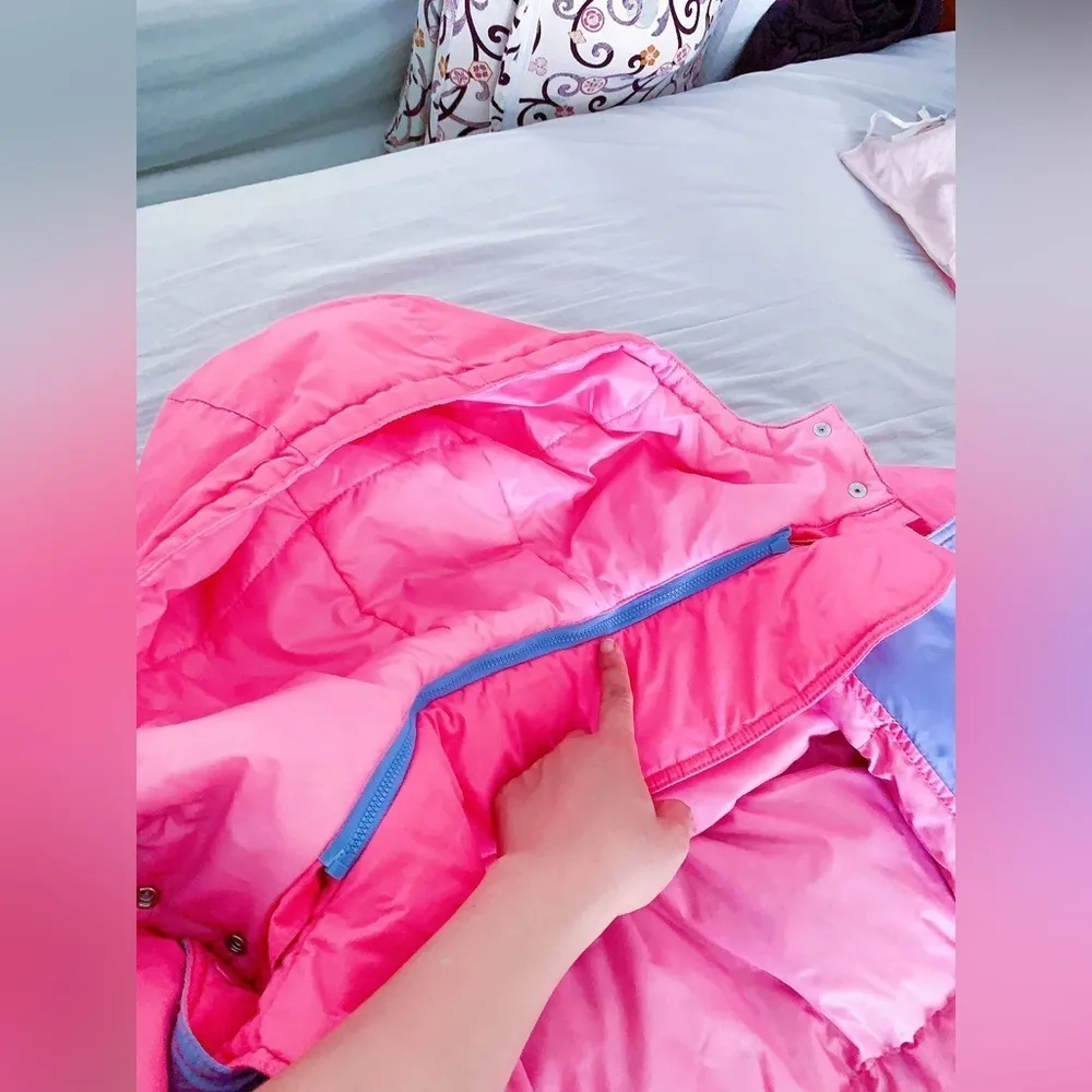 Queen duck Pink Nuptse Goose Down Jacket Winter Puffer Ski Coat L mountaineering Size L - Image 9