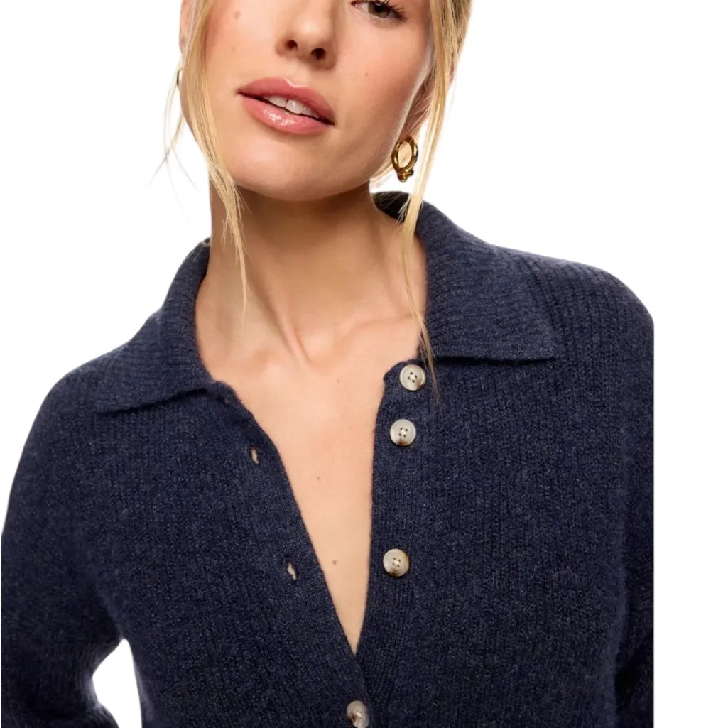 Central Park West- Millie Oversized Polo Sweater Size XS - Image 3