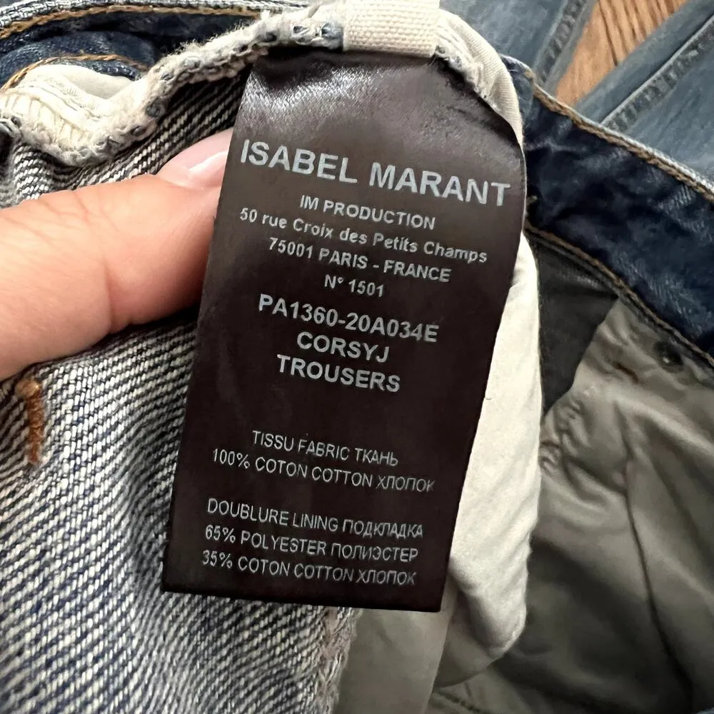 etoile isabel marant corsy j trousers jeans womens size 34 XS 2 blue DR - Image 7