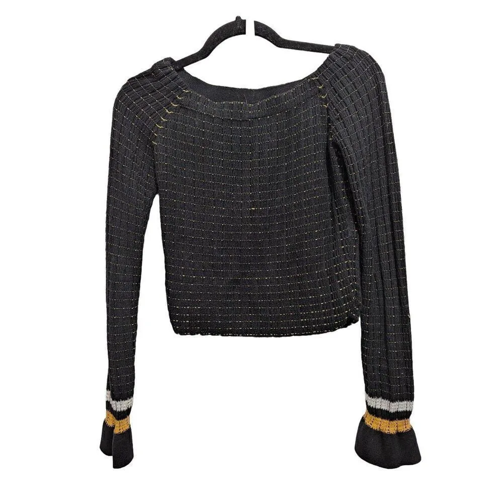 3.1 Philip Lim off the shoulder stripe trim sweater Small - Image 3