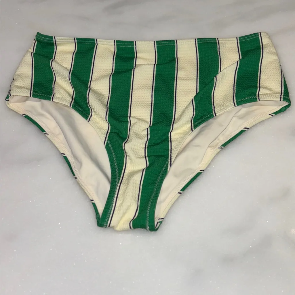 Staud Green Ivory Stripe Bikini - Image 4
