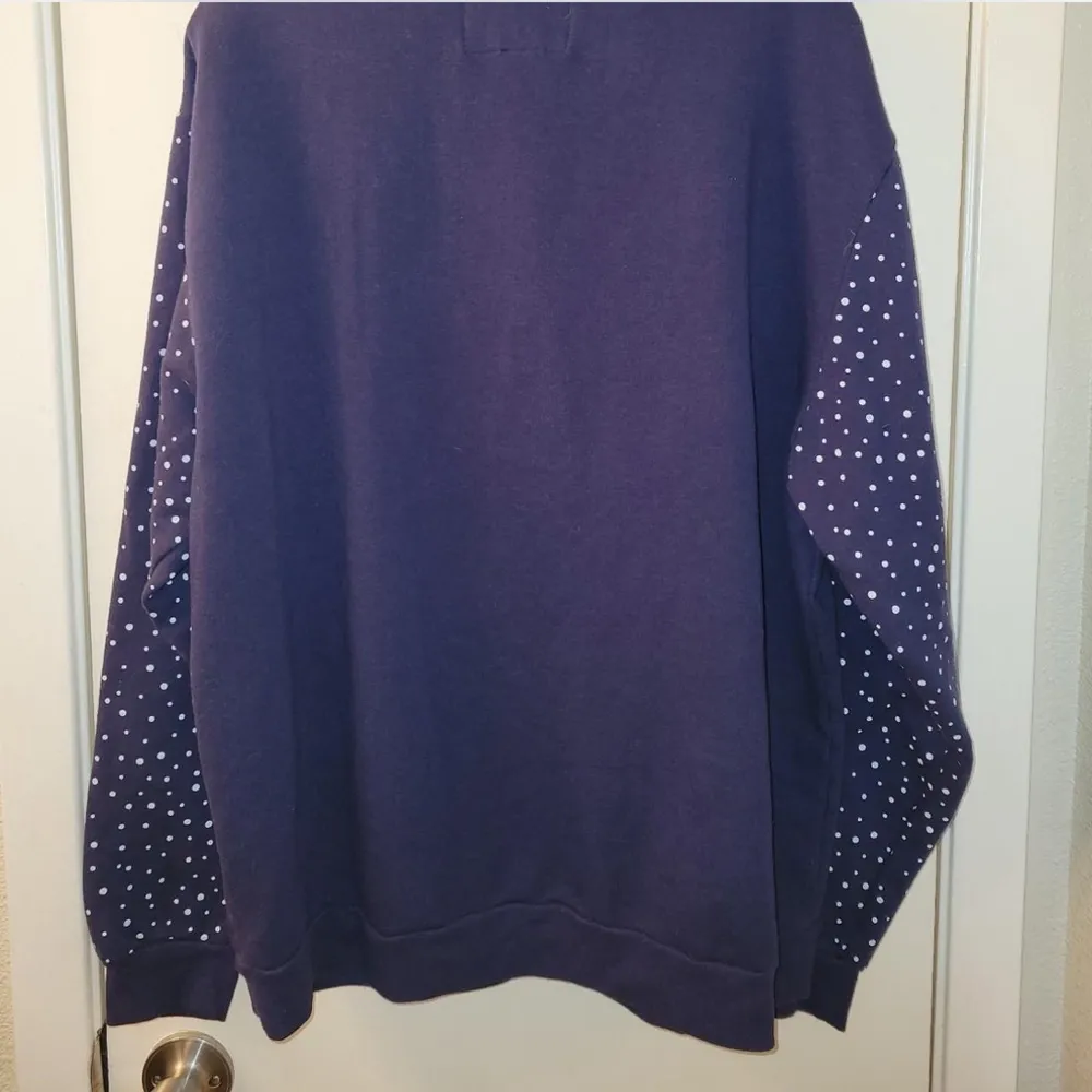 Happy Holidays Merry Slothmas Christmas Navy Blue Sweatshirt Size 2XL - Image 2