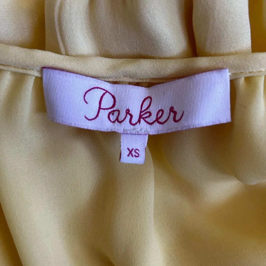 Parker 100% Silk Williame Silk Sleeveless Halter Ruffle Mini Dress Size XS - Image 6