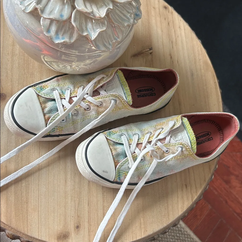 Missoni X Converse Multicolor Zigzag Low-Top Sneakers 547172F Size 7 - Image 3