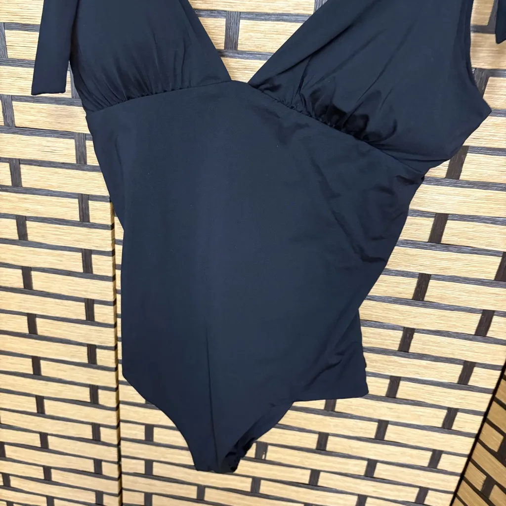 Leonisa Black One Piece Swimsuit‎ Size Large - Image 3