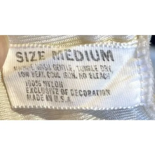 Vintage Diane Von Furstenberg Cream Nylon Lace Hem Half Kick Slip Size Med - Image 4