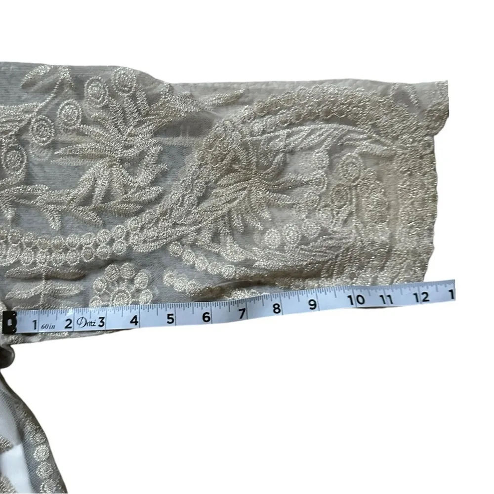 Cato Boho Lace tunic Top Size 18/20 Cream - Image 4