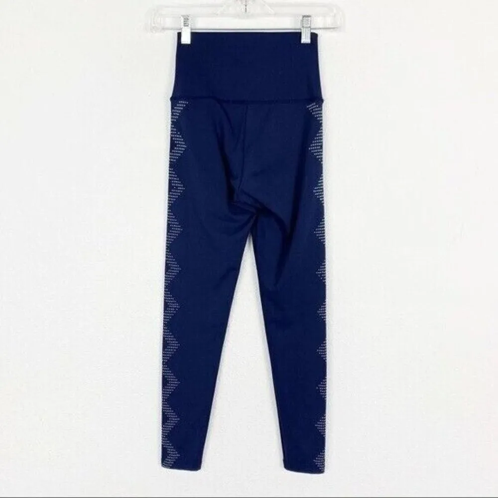 Beach Riot SoulCycle Blue Leggings Small Chevron Studded Activewear‎ Y2K Bold - Image 6