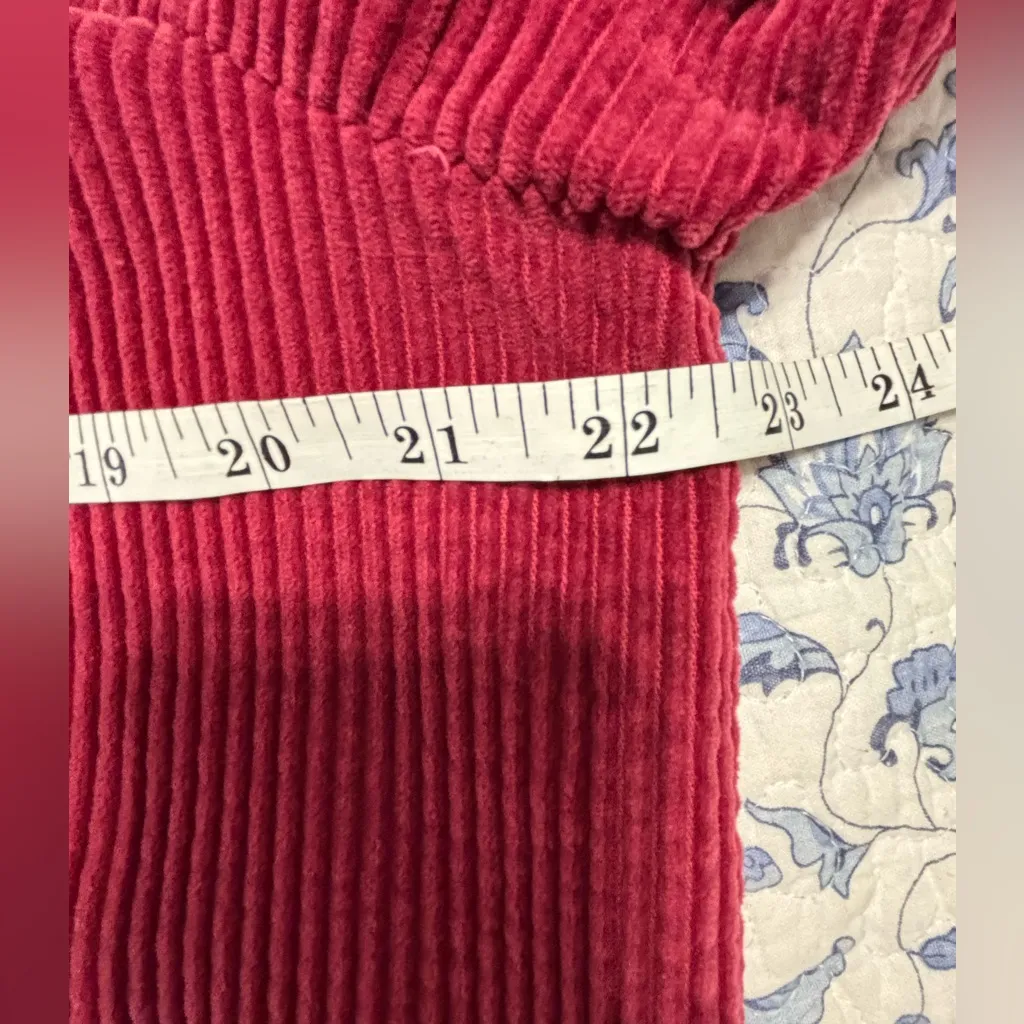 April Cornell for Cornell Trading Burgundy Corduroy Jacket Size Large Red - Image 9