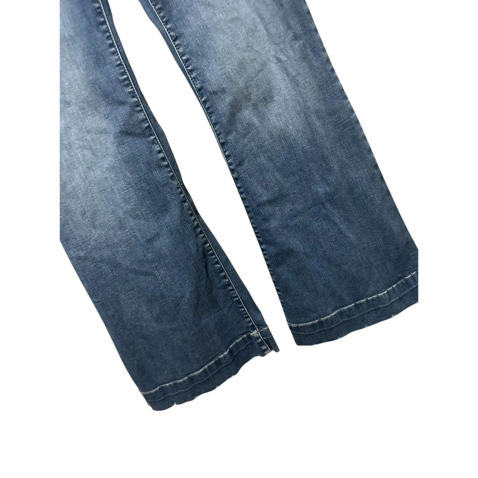 Sincerely Jules Women's Medium Blue Flare Jeans High Rise Stretch Denim - Image 4