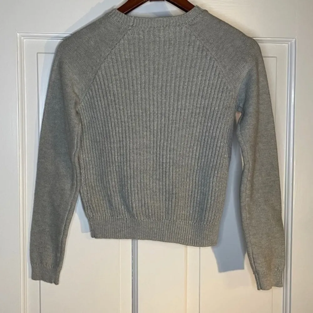 Aeropostale Gray Ribbed Crew Neck Sweater  X-Small - Image 2