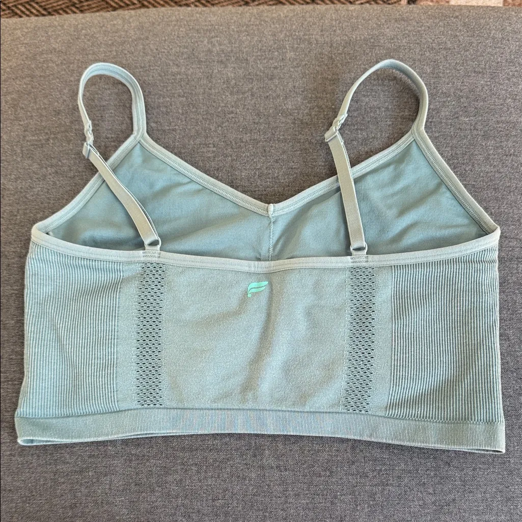 Fabletics Light Blue Cropped Tank size Large - Image 2