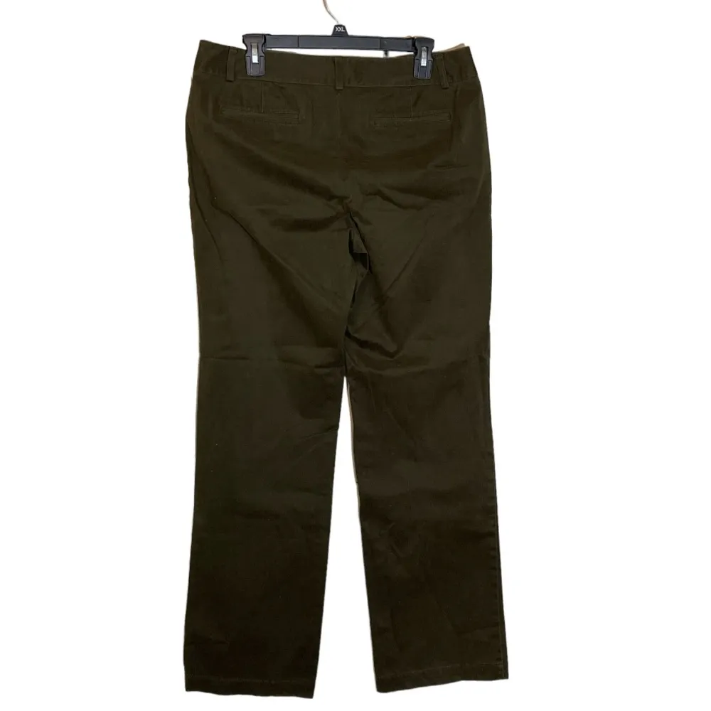 Talbots Cotton Flat Front Pants Slacks Trousers Zippered Pockets Size 10 - Image 2