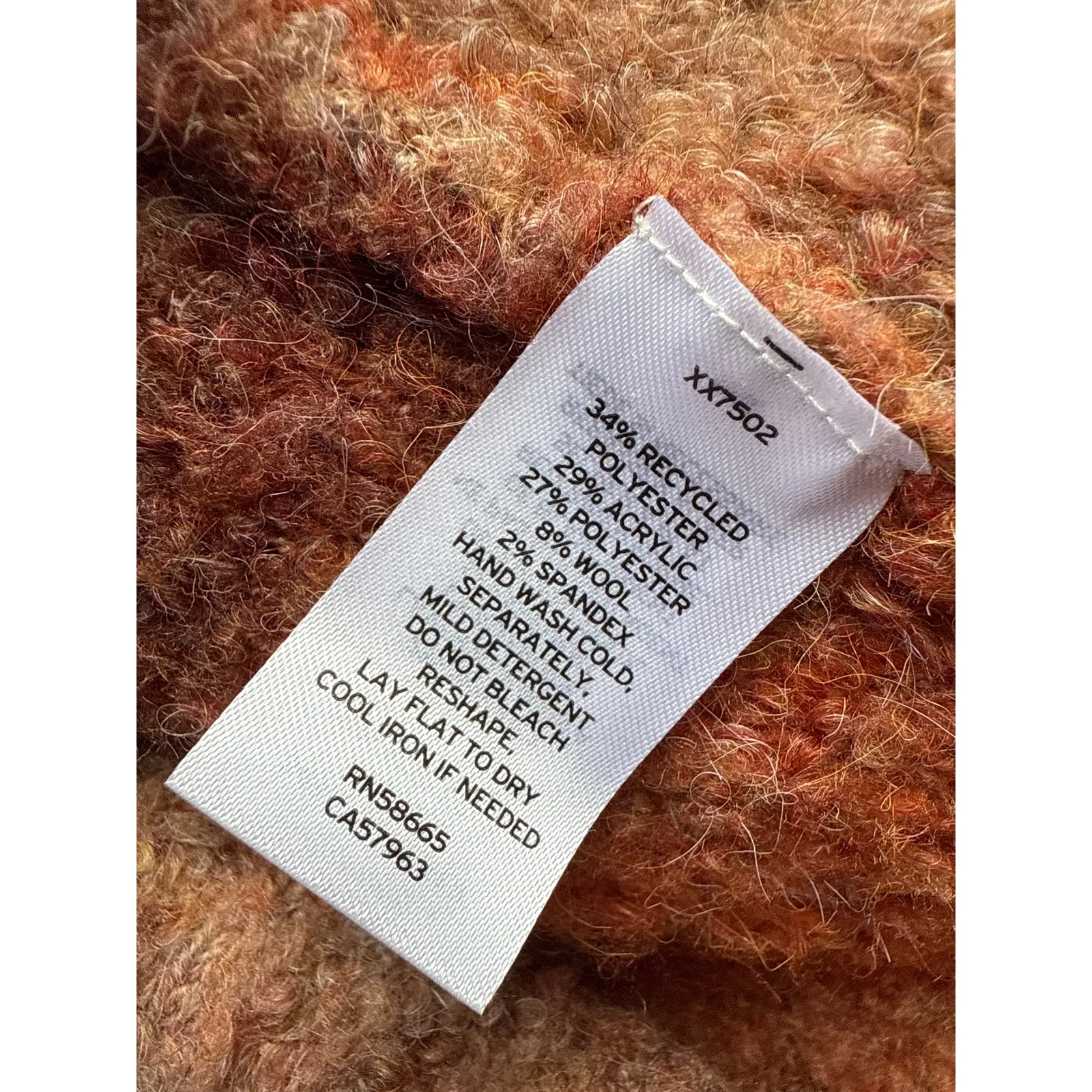 Caslon Ombré Striped Knit Long Sleeve Midi Sweater Dress Orange Brown Size XS/ S - Image 10