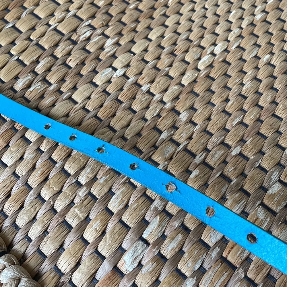 JJill beautiful turquoise genuine leather wrap around belt Blue - Image 5