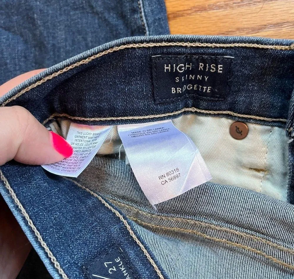 Lucky Brand high rise skinny Bridgette jeans size 4 / 27 ankle - Image 6