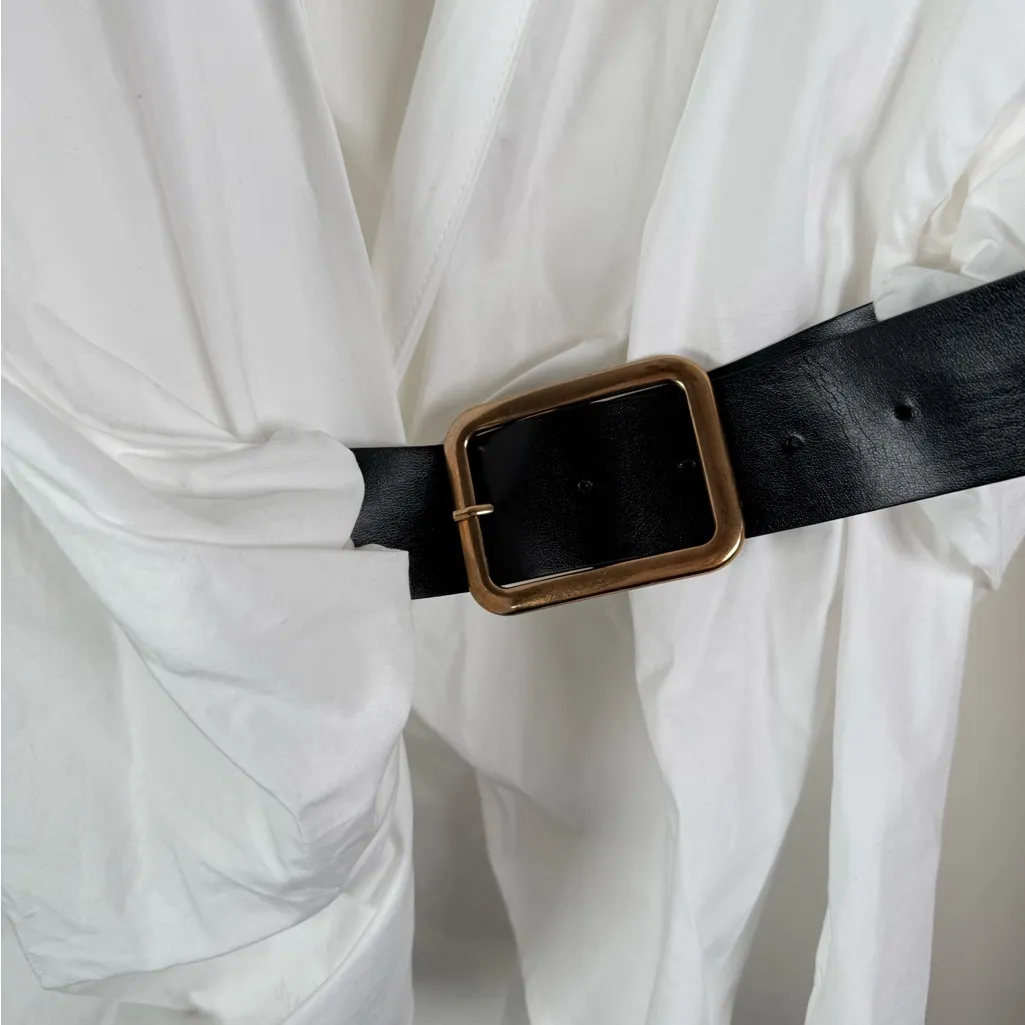 Anthropologie Draped Belted Blouse Asymmetrical Wrap Top - Image 6