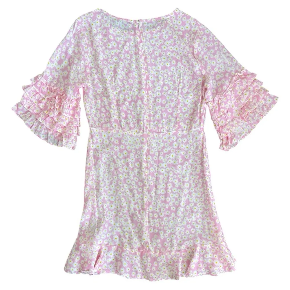 Faithfull the Brand Women Serafina Mini Dress Dusty Floral Print Pink Size 4 - Image 4