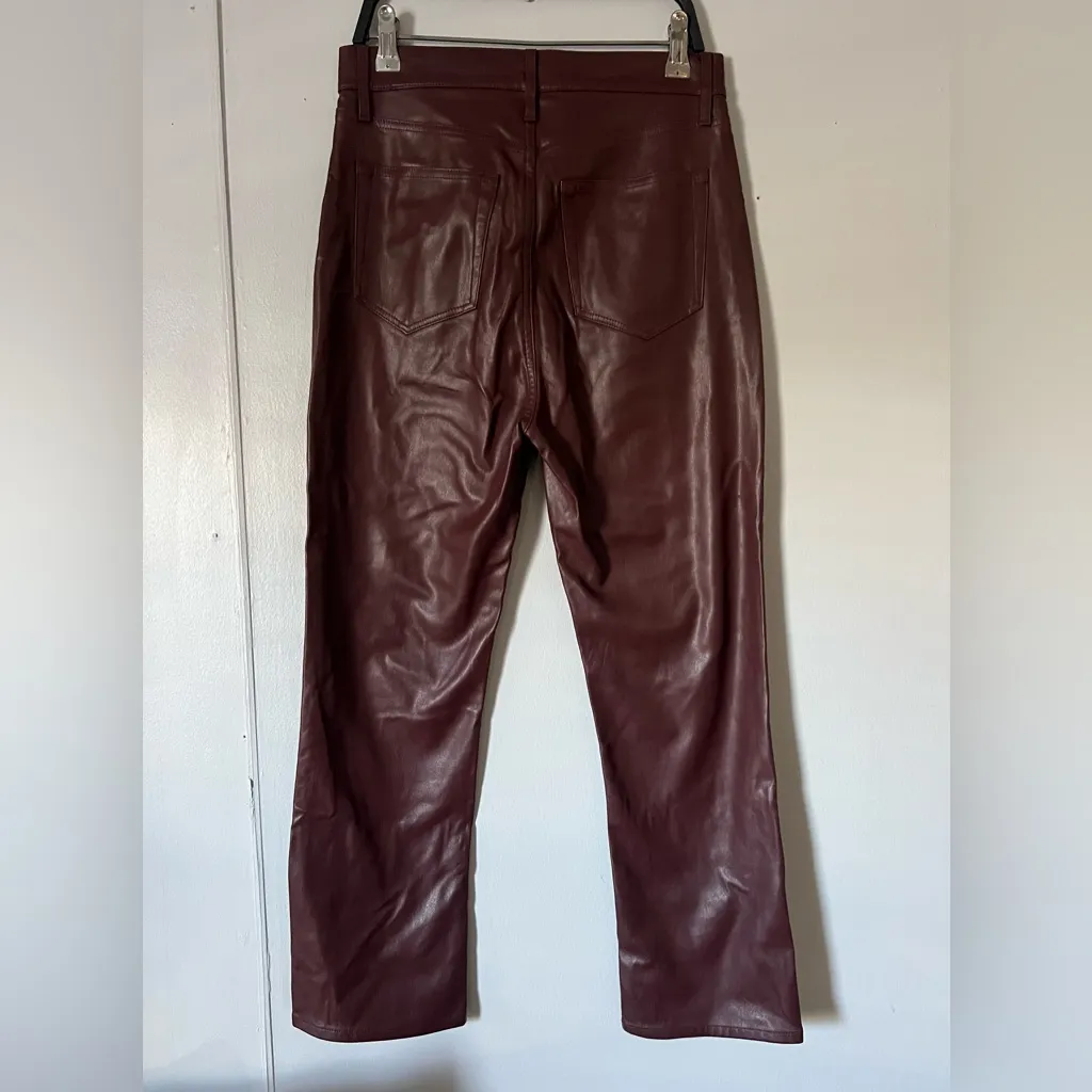 LOFT Women's Boot Cut Leather Jeans - Deep Brown - Image 2