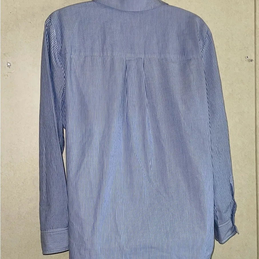 COURT & ROWE Blue Button Down Shirt Classic Style Size L - Image 2