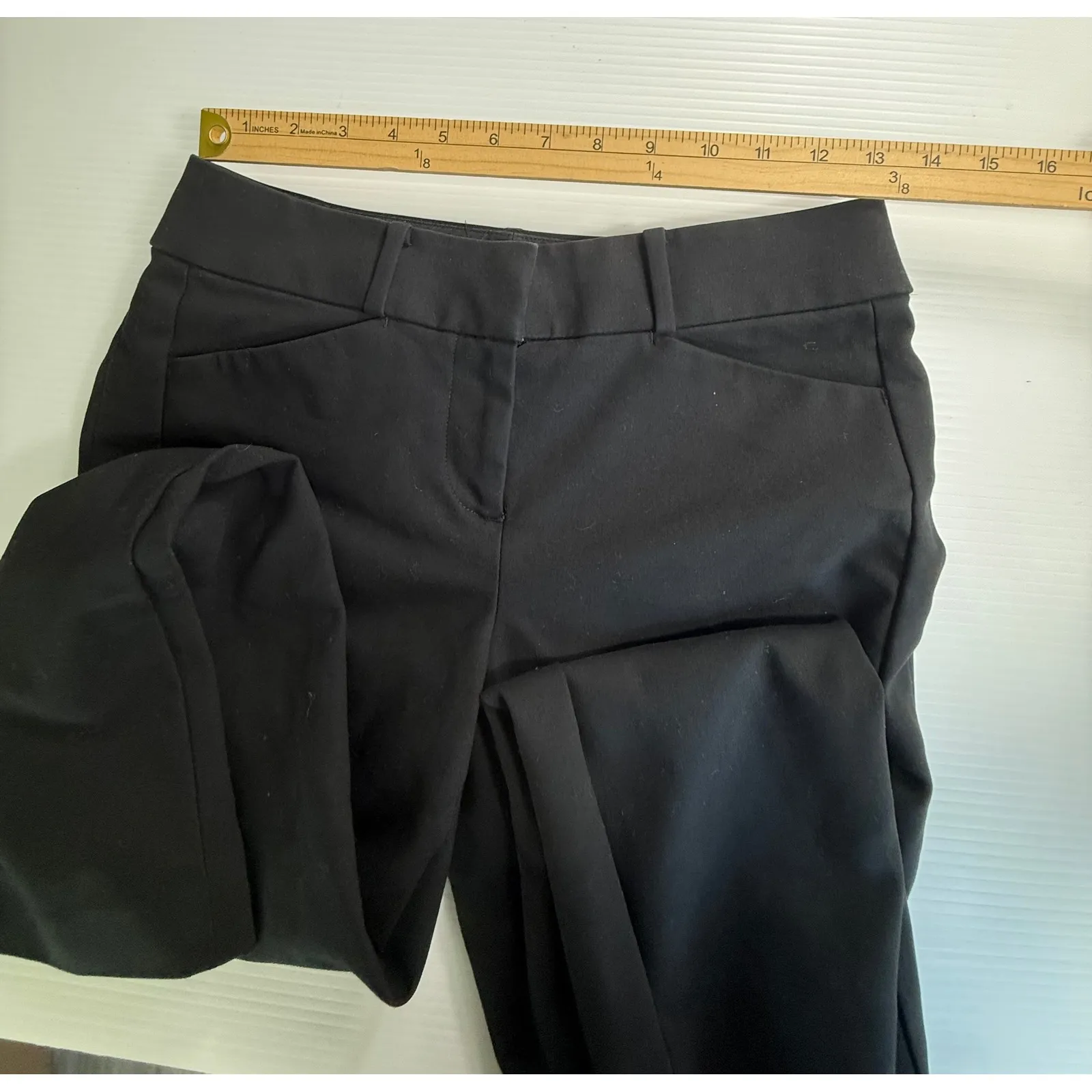 LOFT Petite Julie Straight Leg Black Career Dress‎ Pants Size 0P - Image 5