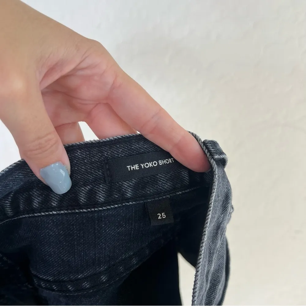 Denim Forum The Yoko Black Cutoff Short Size 25 - Image 6