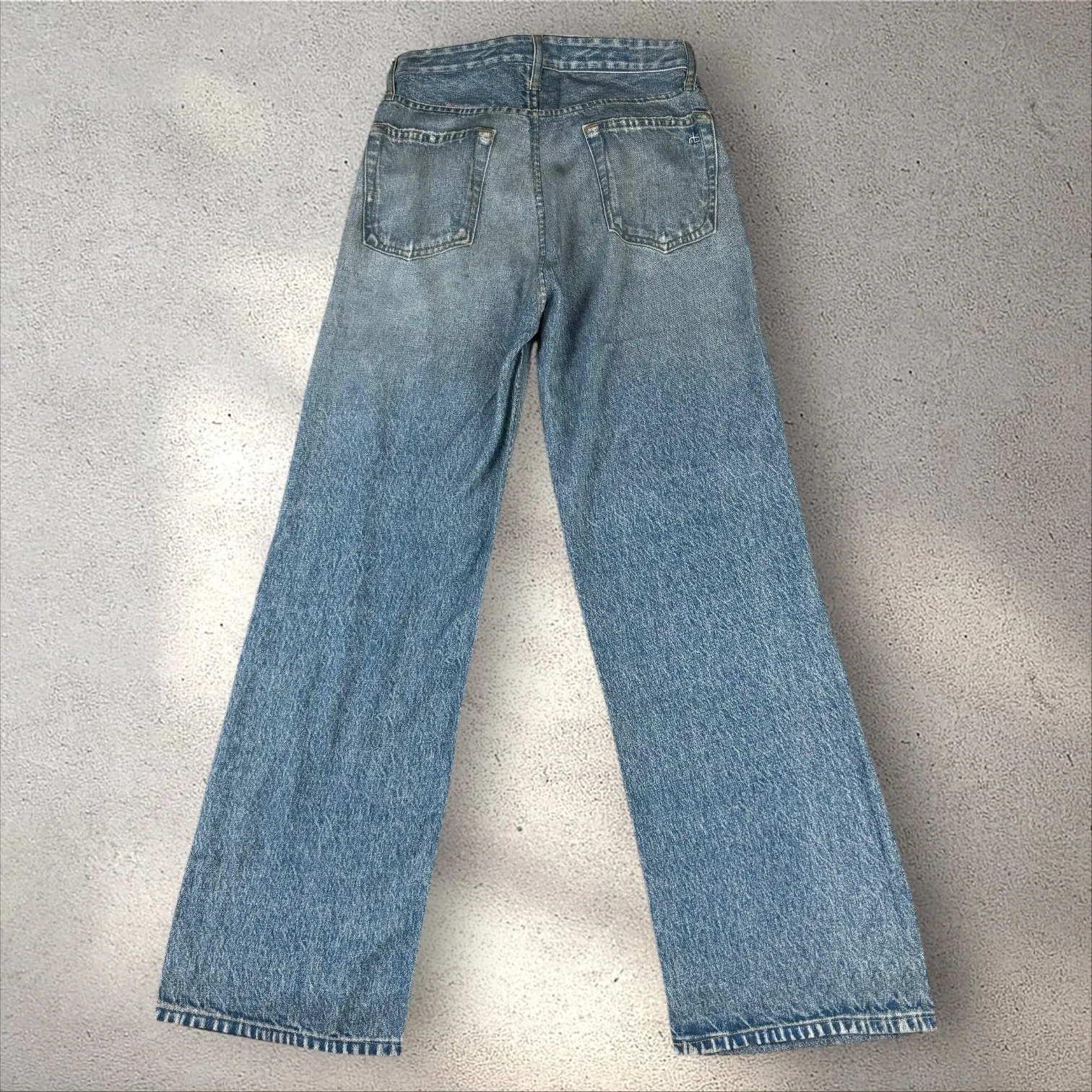 NWT Rag & Bone Liquid Miramar‎ Wide Leg Pants Faux Printed Jeans in Dara Sz 24 - Image 6