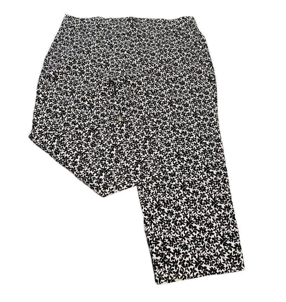 NWT LANE BRYANT THE ALLIE Plus Size Skinny Ankle Black White Pants Sz 24R - Image 3