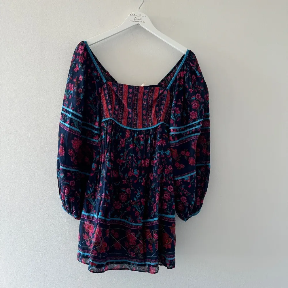 FREE PEOPLE Endless Afternoon Mini Dress in Midnight Combo XS - Image 7