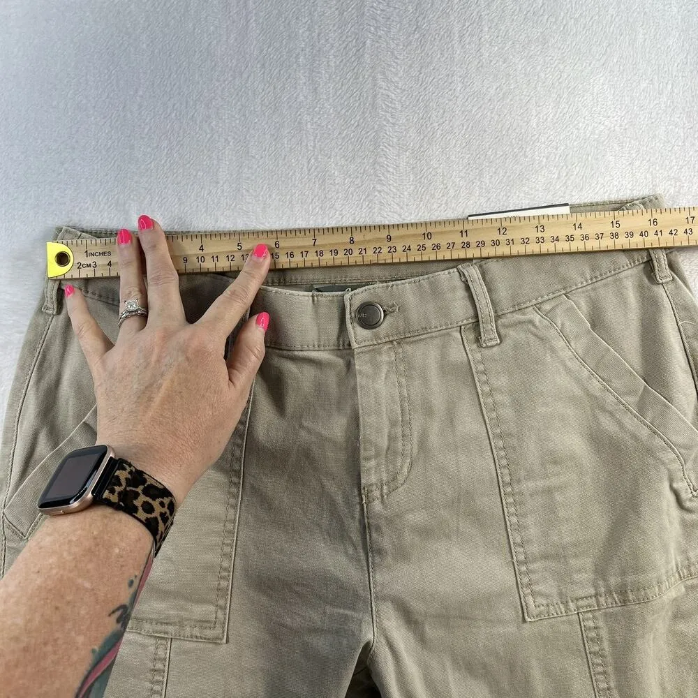 Natural Reflections Sz 10 Canvas Utility Pants Khaki Beige Classic Workwear New - Image 12