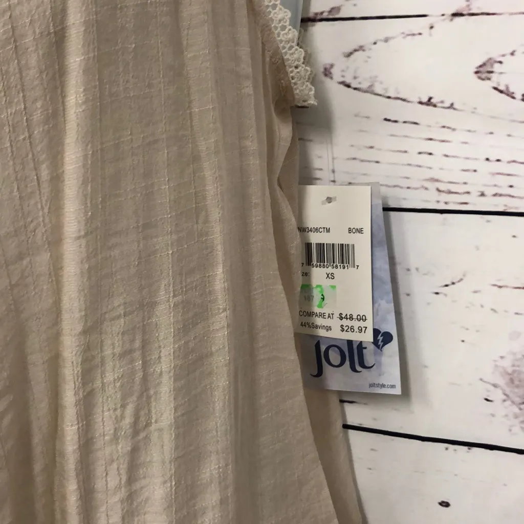 NWT Jolt ivory lace crochet‎ kimono vest - Image 4