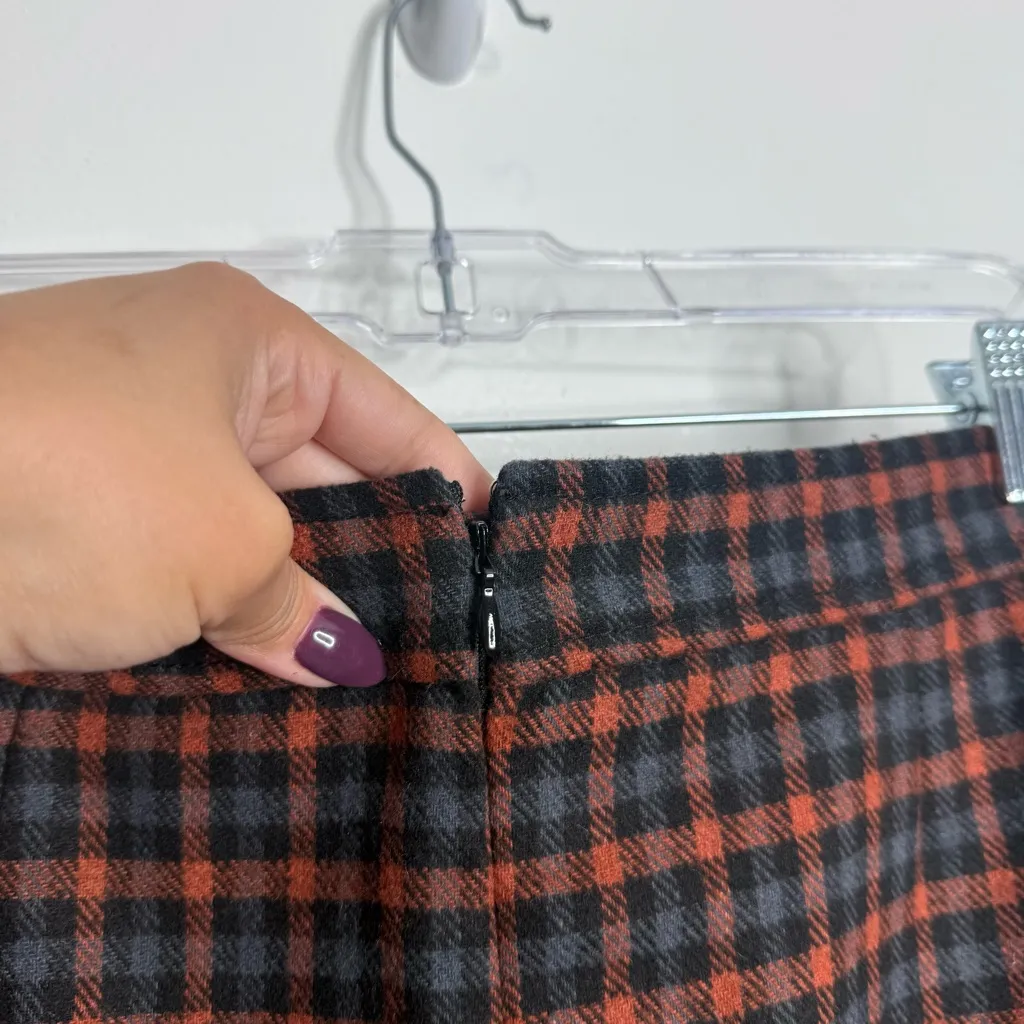 NWT Loft Plaid Wool Blend‎ Mini Skirt With Pockets Size 14 - Image 6