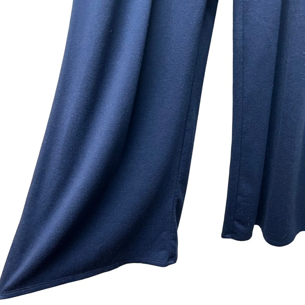 Venus Navy Blue Sleeveless Jumpsuit Women's Small Stretch Side Pockets Waist Tie - Image 7