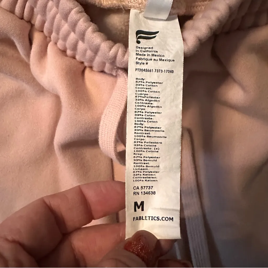 Fabletics High Rise Go-To Classic Sweatpant Jogger Pink Size Medium - Image 11