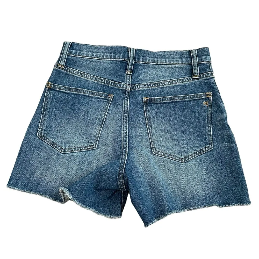 Madewell High-Rise Denim Shorts‎ Cutoff Edition Glenoaks Wash Size 24 - Image 5