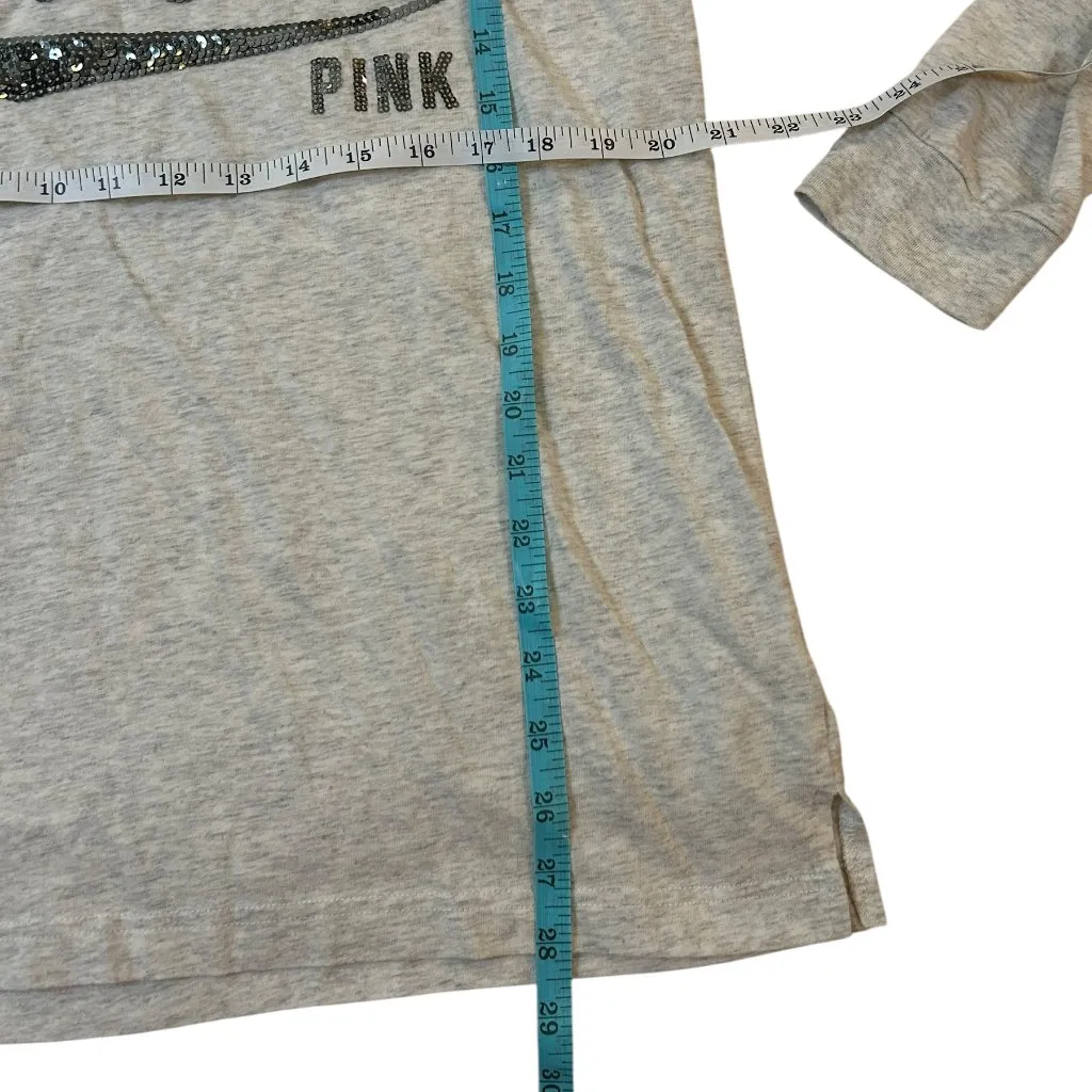 Y2K Sporty Soft Glitter Glam Victoria’s Secret PINK Bling Campus Pullover Hoodie - Image 9