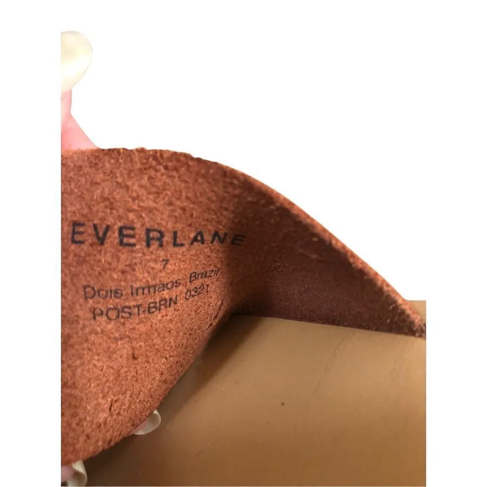 Everlane The Leather Thong Women Sandals Burnt Sienna Flip Flops Size 7 - Image 8
